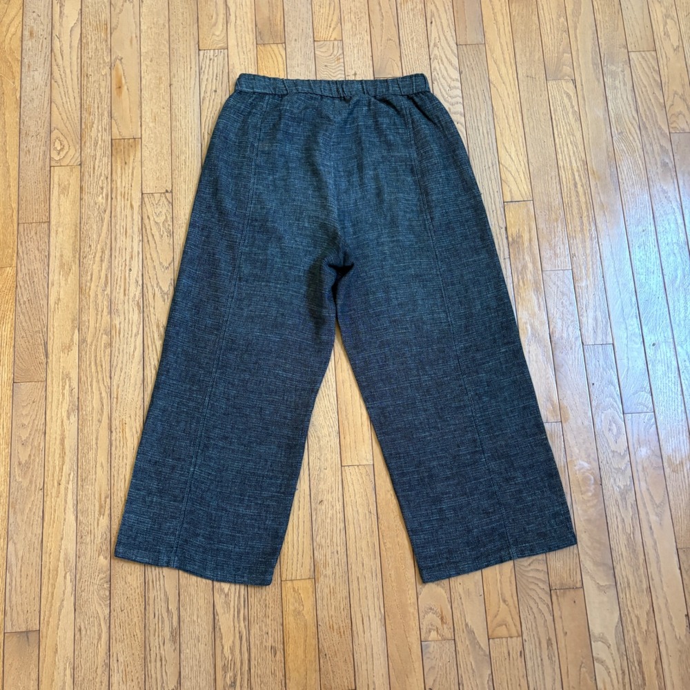 Eileen Fisher Wide Leg Hemp Ankle Crop Pants Cottagecore Petite Small - Picture 4 of 13